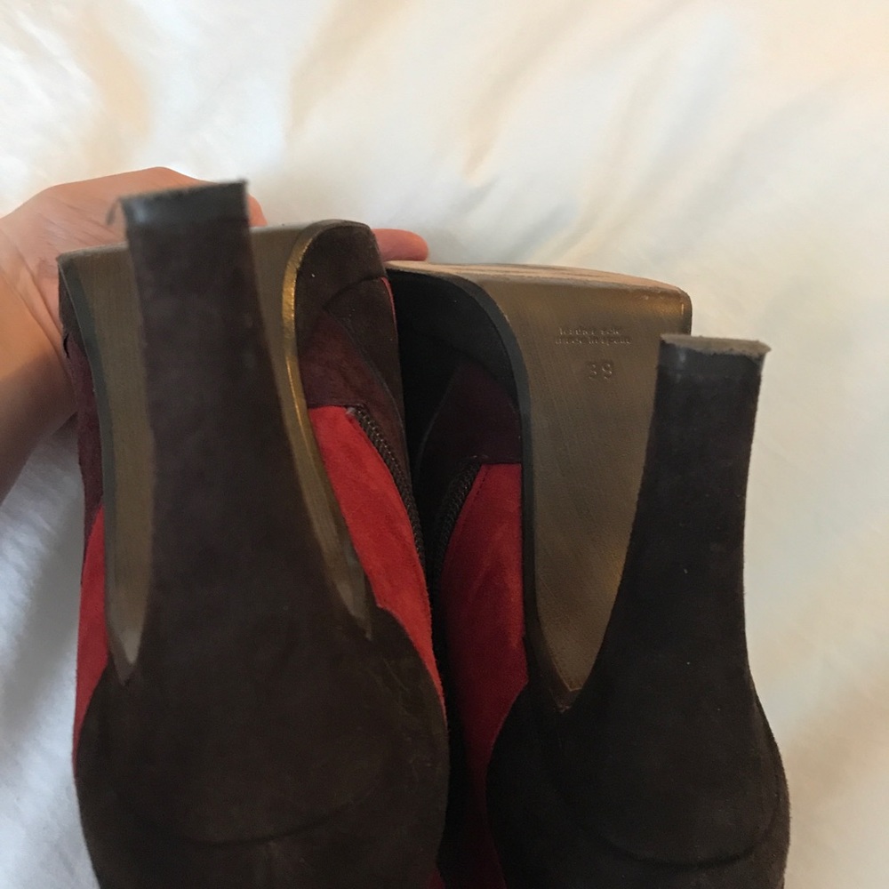 Audrey striped suede ankle boots. - Picture 5 of 8